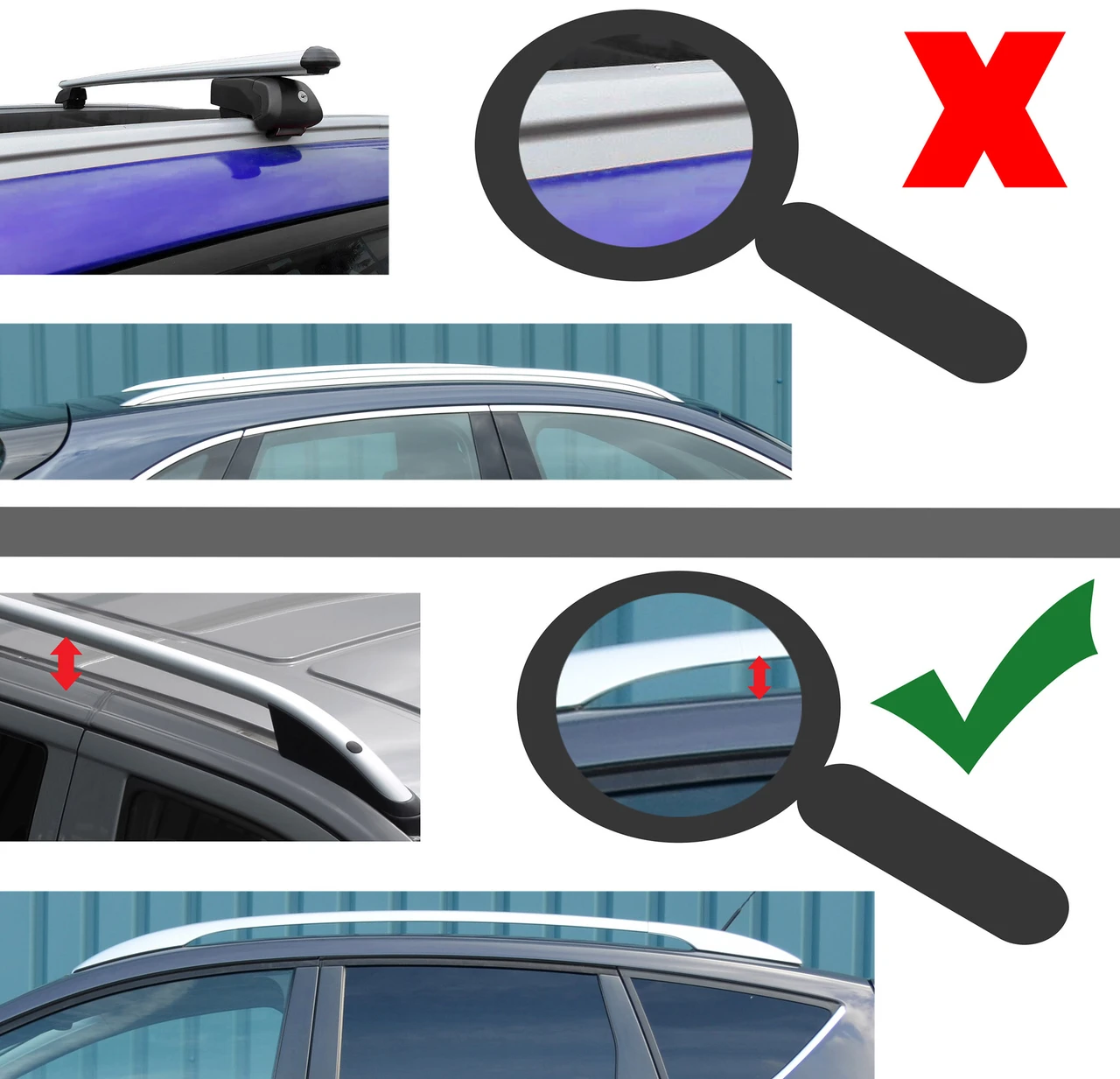 Black Cross Bars For Roof Rails To Fit Fiat Panda (2003-11) 75KG Lockable