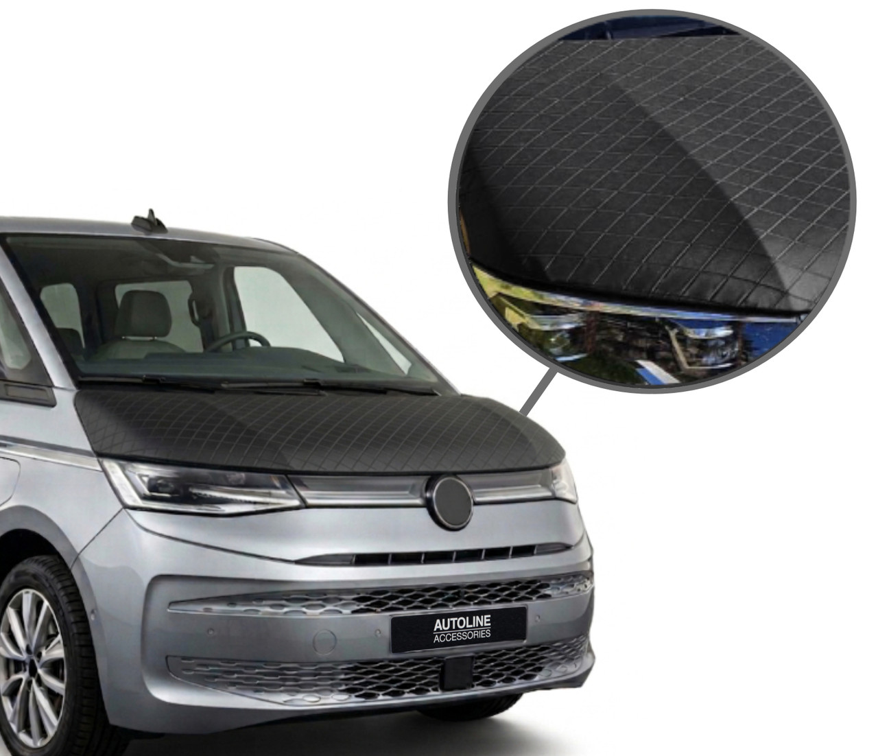 To Fit VW T7 Multivan (2022+): Full Bonnet Bra Diamond Effect Stone Guard