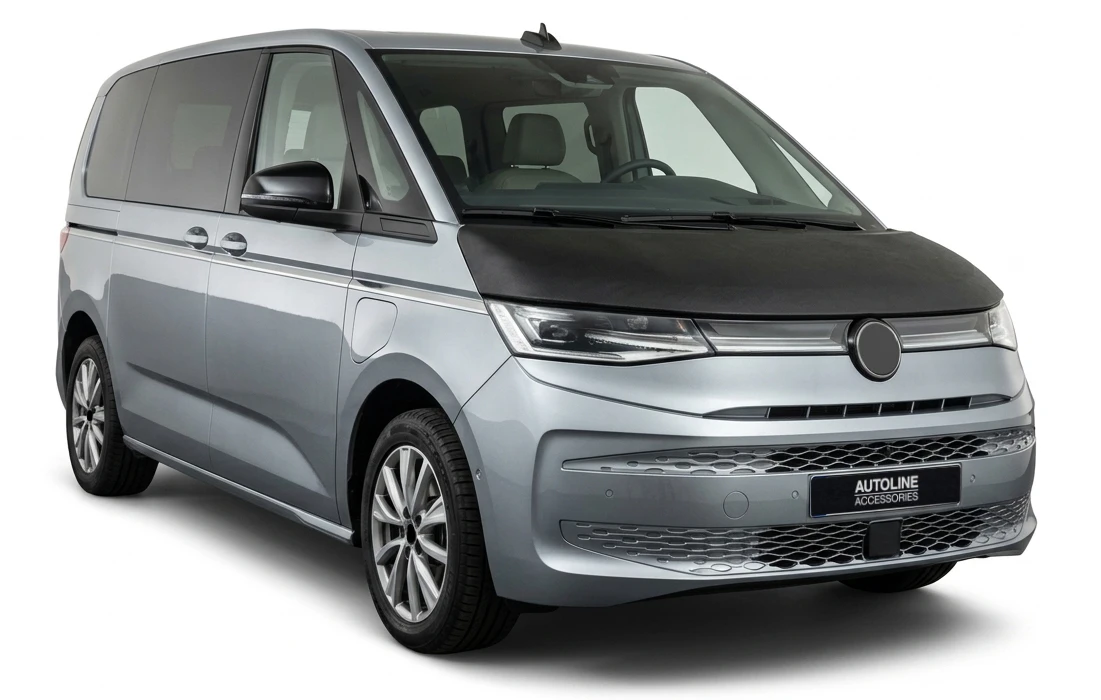 To Fit VW T7 Multivan (2022+): Black Full Bonnet Bra Protector Guard