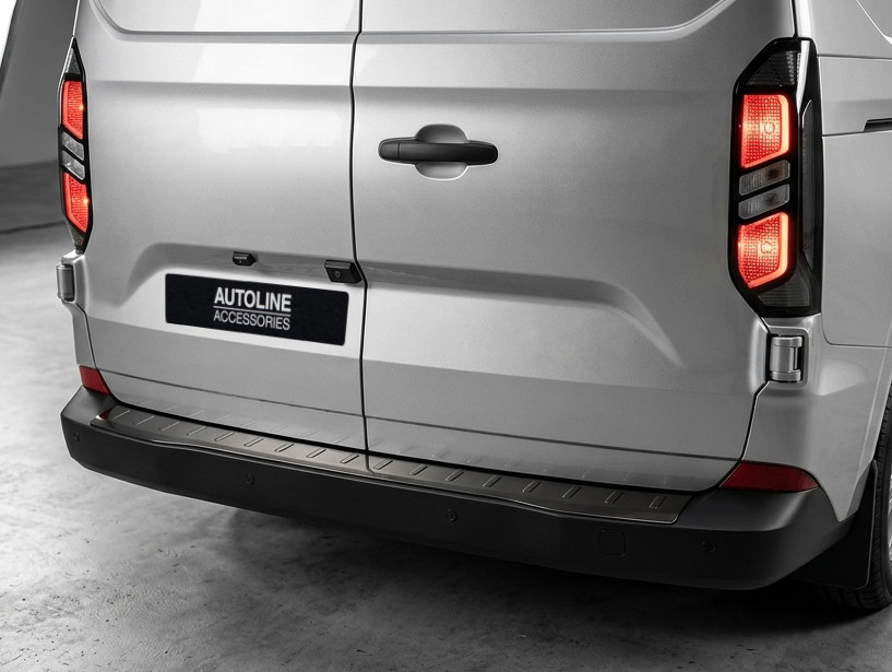For VW T7 Transporter (2025+): Brushed Black Rear Bumper Protector Guard