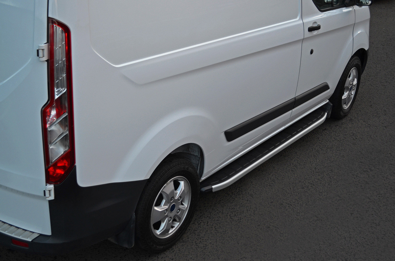 Aluminium Side Steps Bars Running Boards To Fit SWB Ford Transit Custom (2012+)