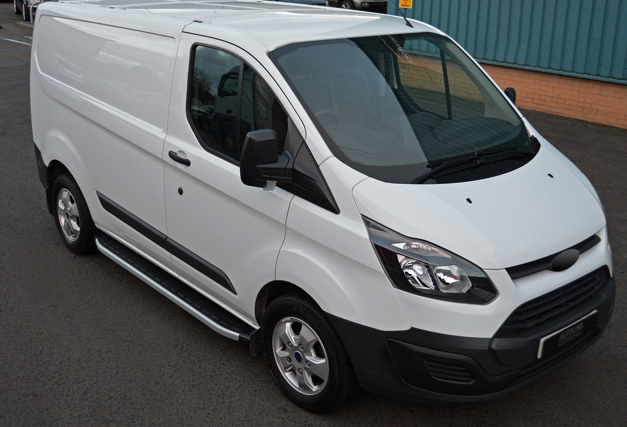 Aluminium Side Steps Bars Running Boards To Fit LWB Ford Transit Custom (2012+)