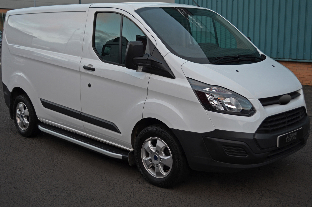 Aluminium Side Steps Bars Running Boards To Fit LWB Ford Transit Custom (2012+)