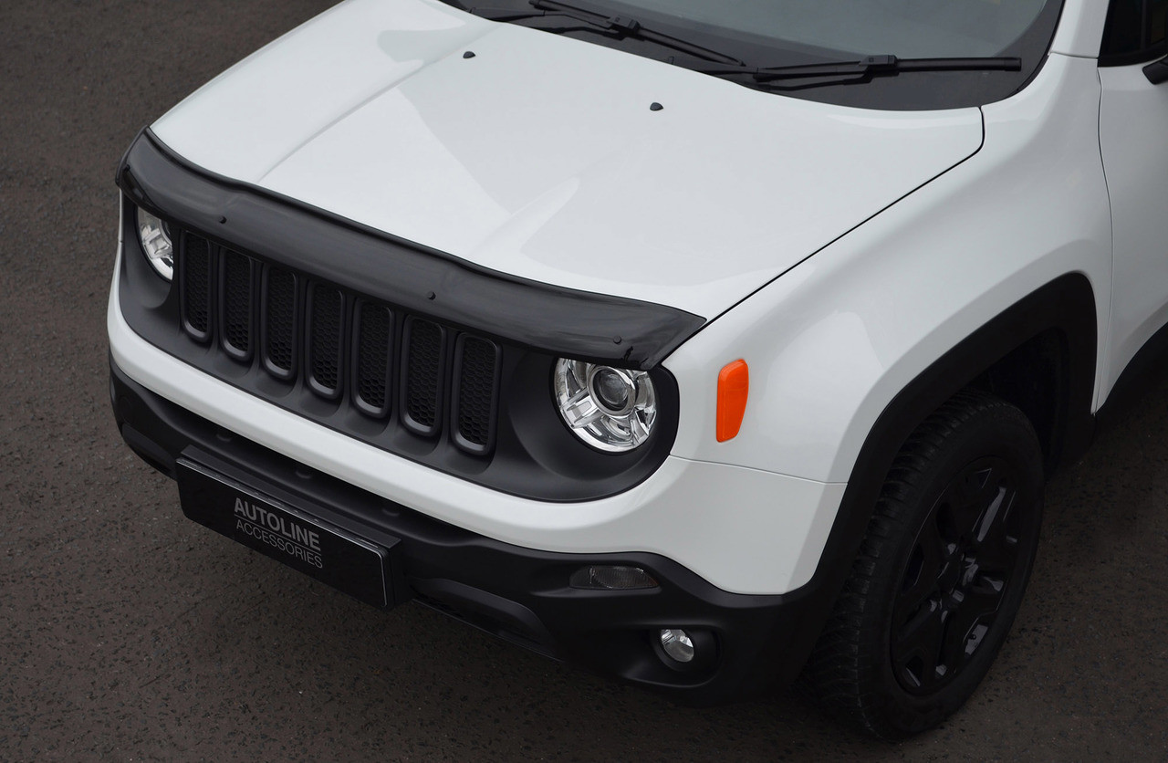 Bonnet Trim Hood Protector Bug Guard Wind Deflector To Fit Jeep Renegade (15+)