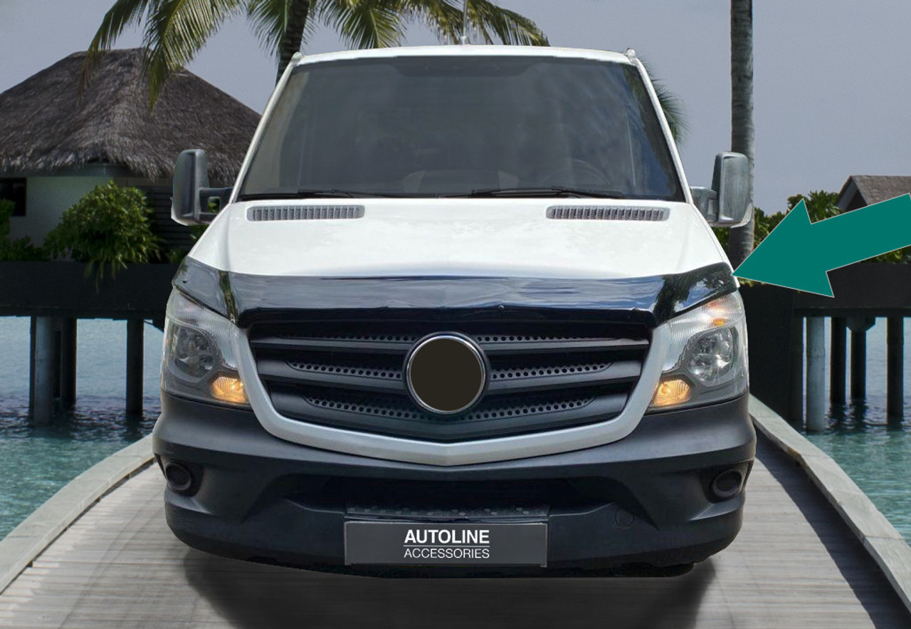 Wide Bonnet Trim Protector Guard Deflector For Mercedes-Benz Sprinter (2013-17)