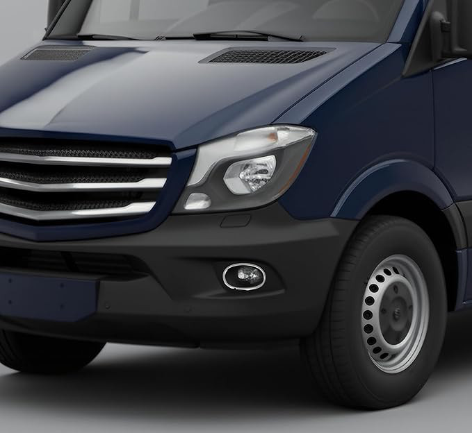 Chrome Fog Light Trim Covers Accents To Fit Mercedes Sprinter (2013-18)