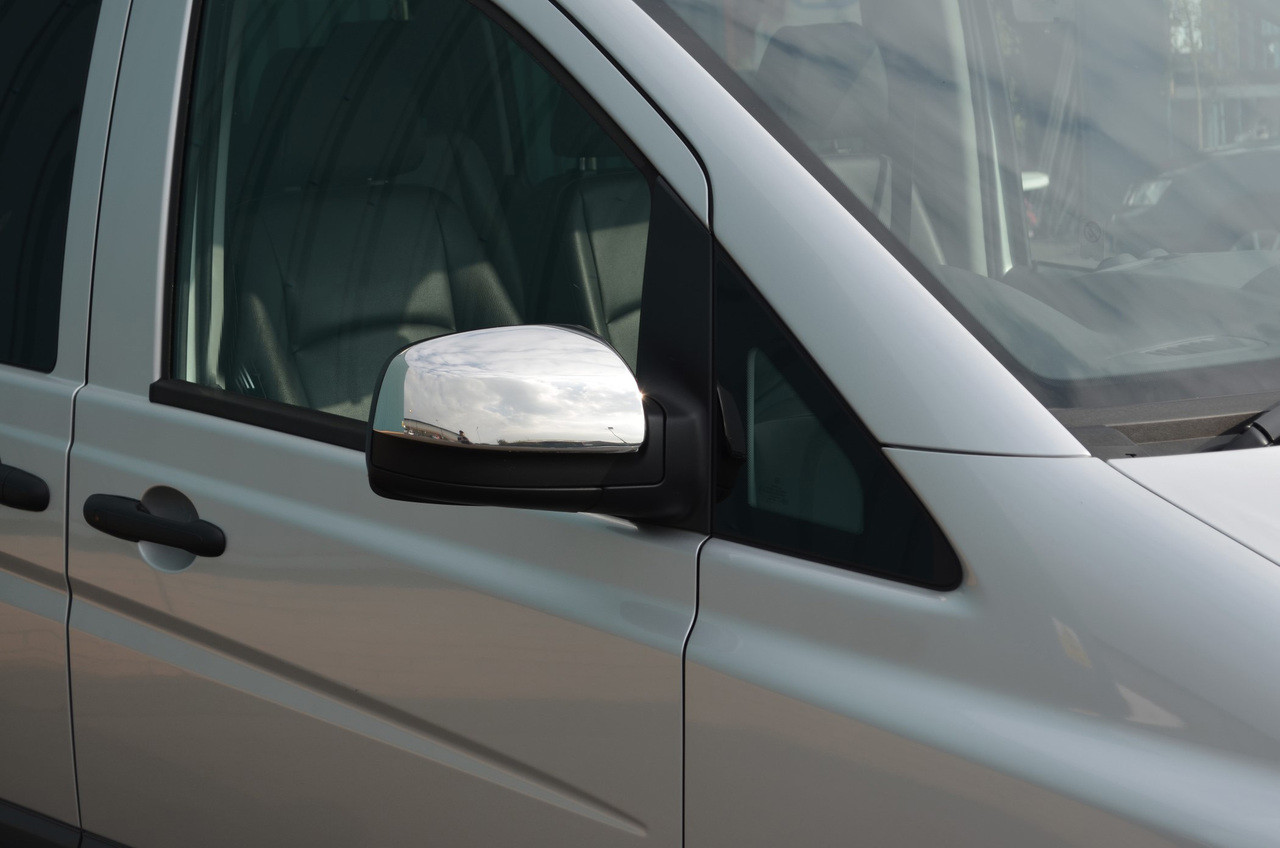 Chrome Wing Mirror Trim Set Covers To Fit Mercedes-Benz Vito W639 (2010-14)