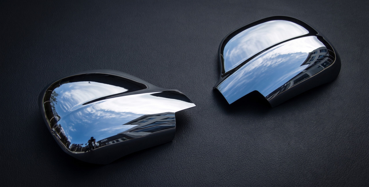Chrome Wing Mirror Trim Set Covers To Fit RHD Mercedes-Benz Vito W639 (2003-09)