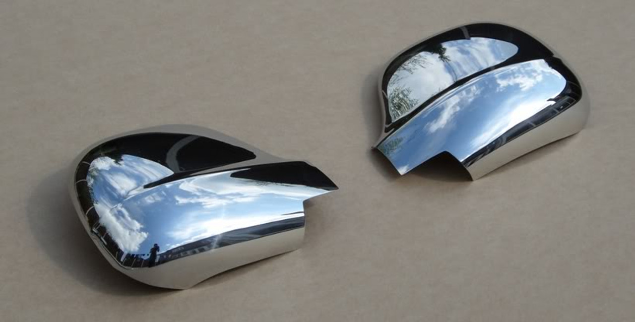 Chrome Wing Mirror Trim Set Covers To Fit RHD Mercedes-Benz Vito W639 (2003-09)