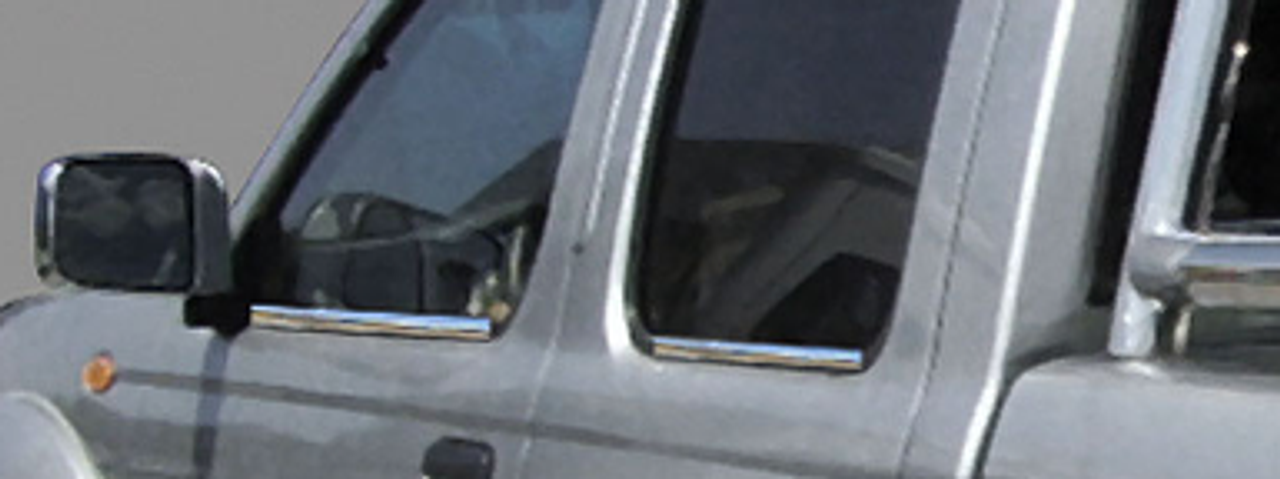 Chrome Side Door Window Sill Trim Set Covers To Fit Nissan Navara D22