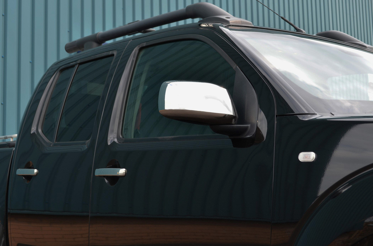 Chrome Wing Mirror Trim Set Covers To Fit Nissan Navara D40 (2005-09)