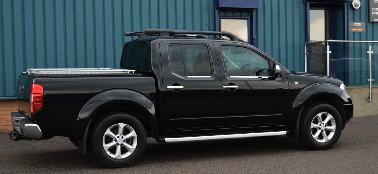 Chrome Side Door Window Sill Trim Set Covers To Fit Nissan Navara D40 (2005-14)