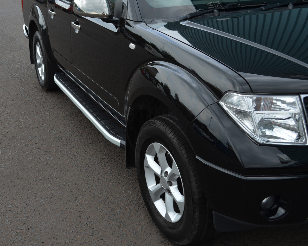 Aluminium Side Steps Bars Running Boards To Fit Nissan Navara D40 (2005-14)