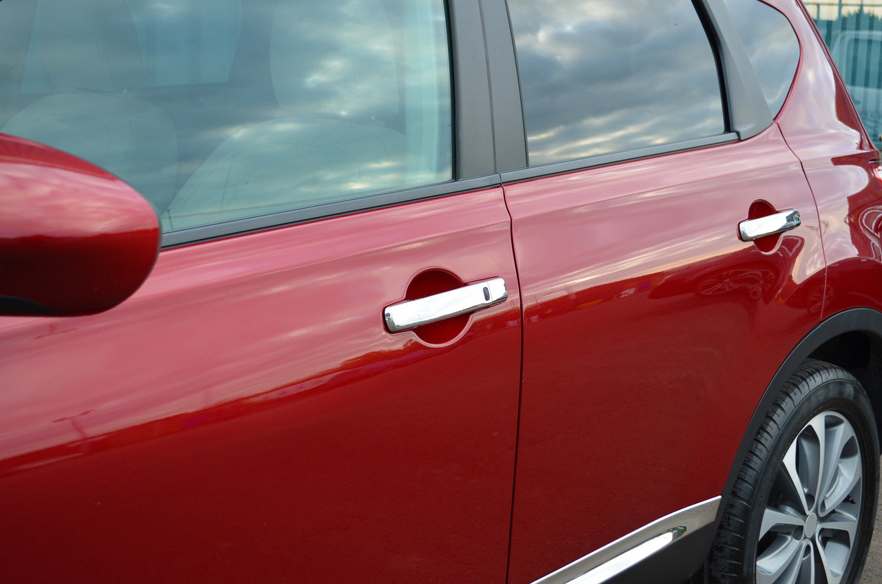 Chrome Door Handle Trim Covers W/ Keyless Entry To Fit Nissan Qashqai 06-14