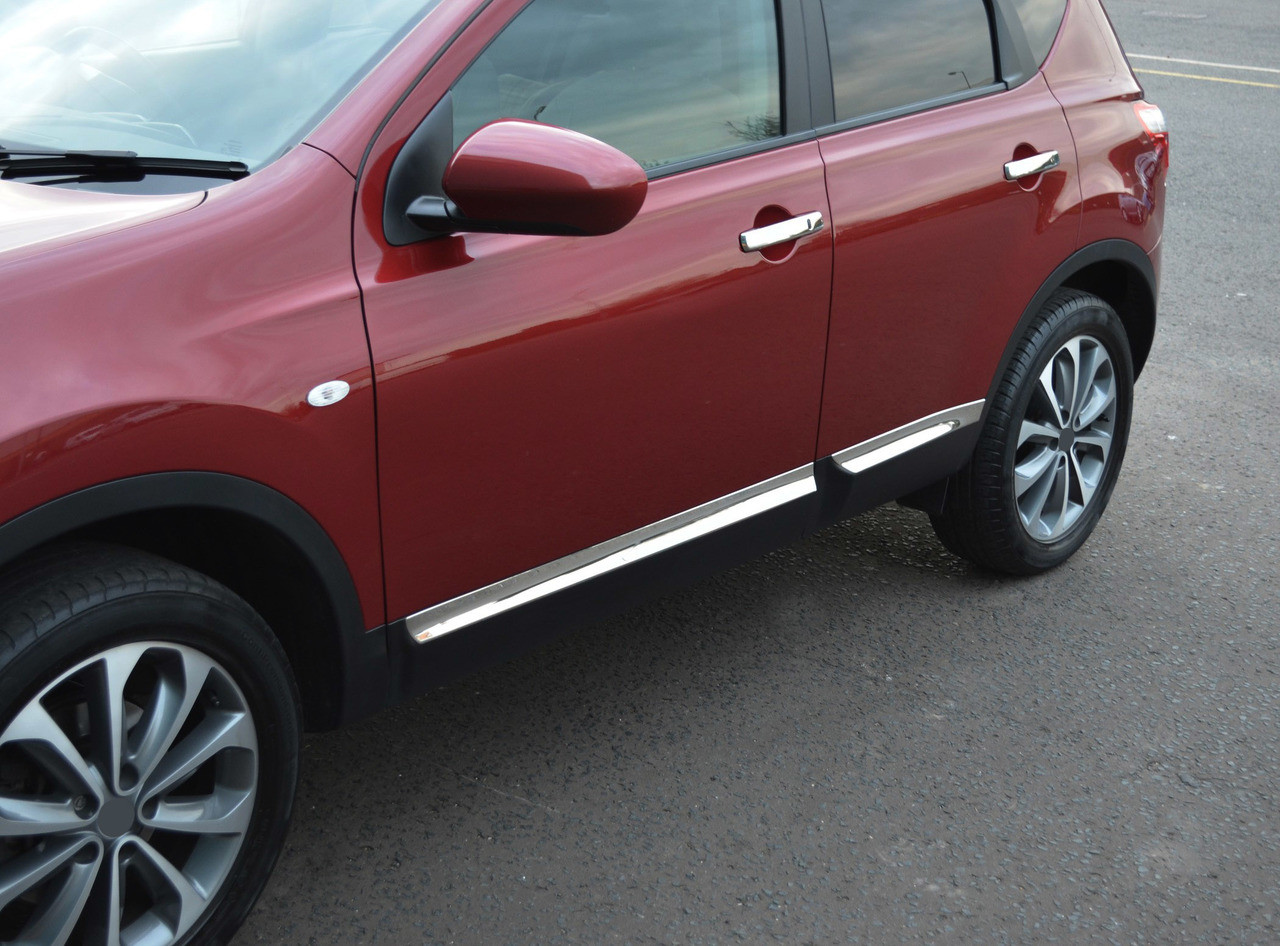 Chrome Side Door Streamer Trim Set Covers To Fit Nissan Qashqai (2006-14)