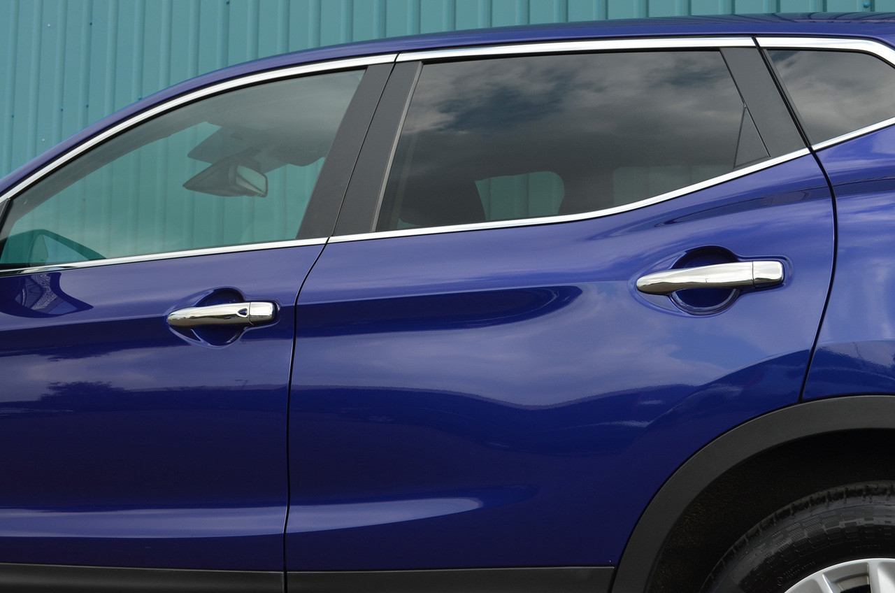 Chrome Door Handle Trim Set Covers W/ Keyless Entry To Fit Nissan Qashqai 14+