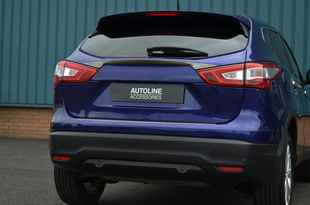 Black Chrome Rear Door Handle Cover Tailgate Trim To Fit Nissan Qashqai (2014+)