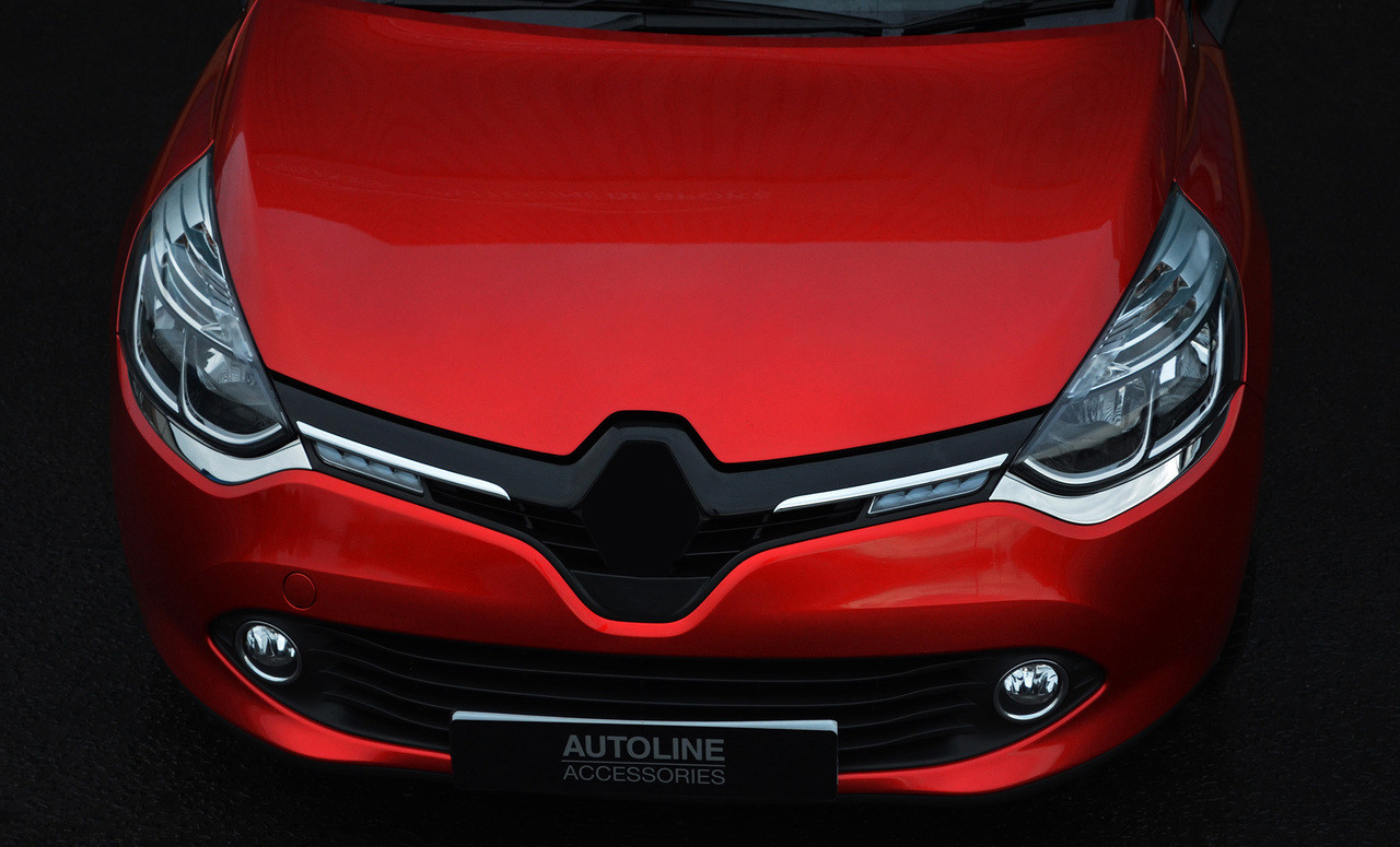 Chrome Front Headlamp Headlight Trim Covers To Fit Renault Clio IV (2012-16)