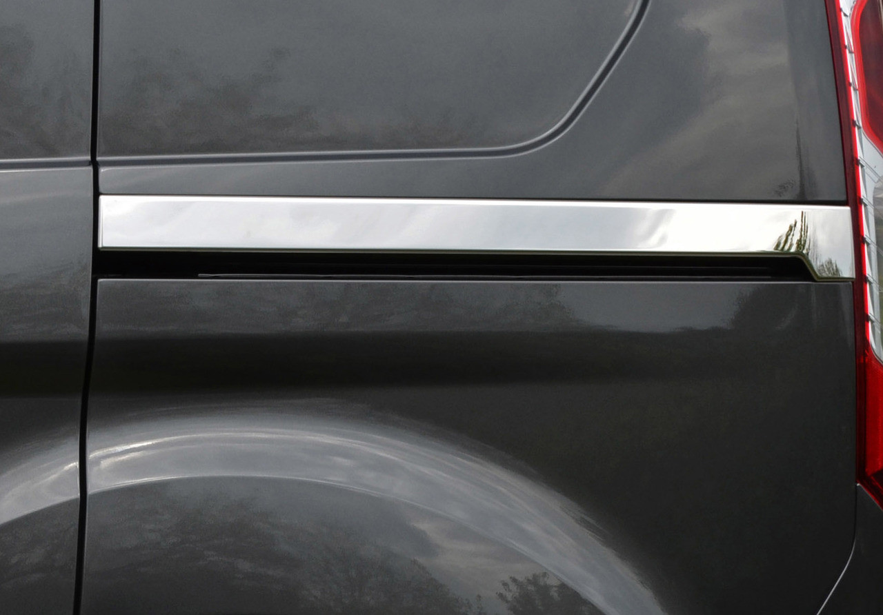 Chrome Rear Sliding Door Rail Trim Covers 2pcs To Fit Renault Kangoo (2008+)