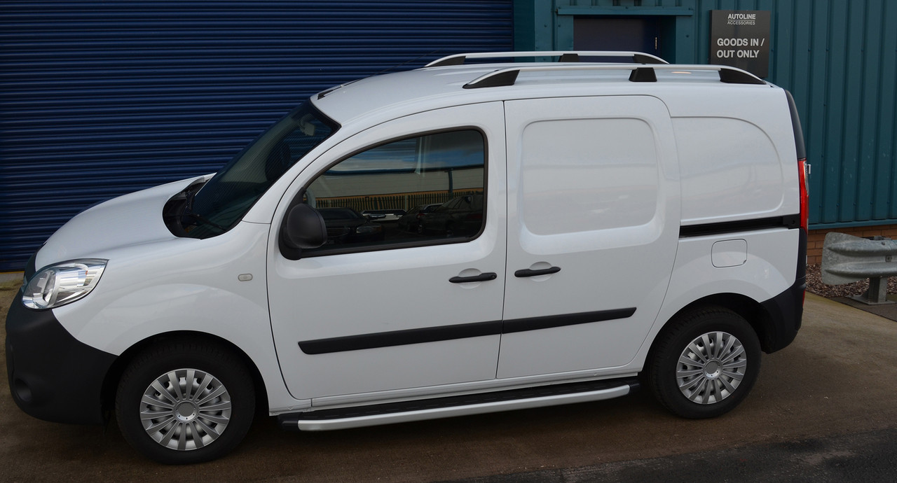 Aluminium Side Steps Bars Running Boards To Fit LWB Renault Kangoo (2008+)