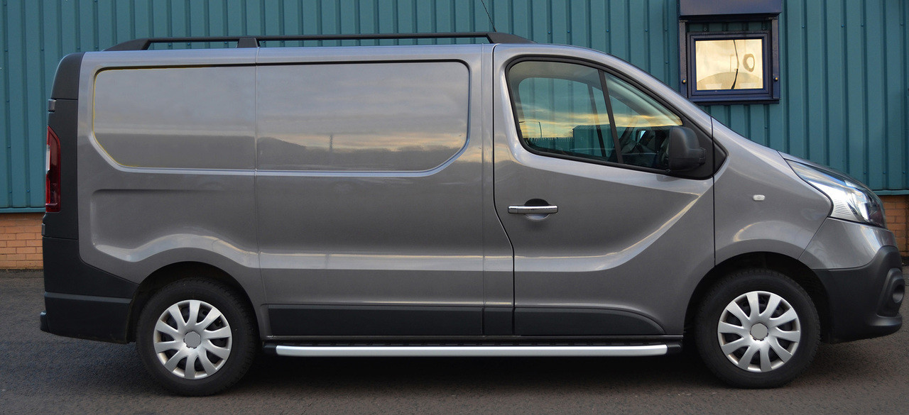 Black Aluminium Roof Rack Rails Side Bars Set To Fit LWB Renault Trafic ( 2014+) - Autoline Accessories Limited