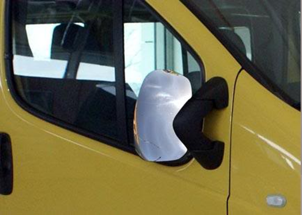Chrome Wing Mirror Trim Set Covers To Fit Vauxhall / Opel Vivaro (2002-14)