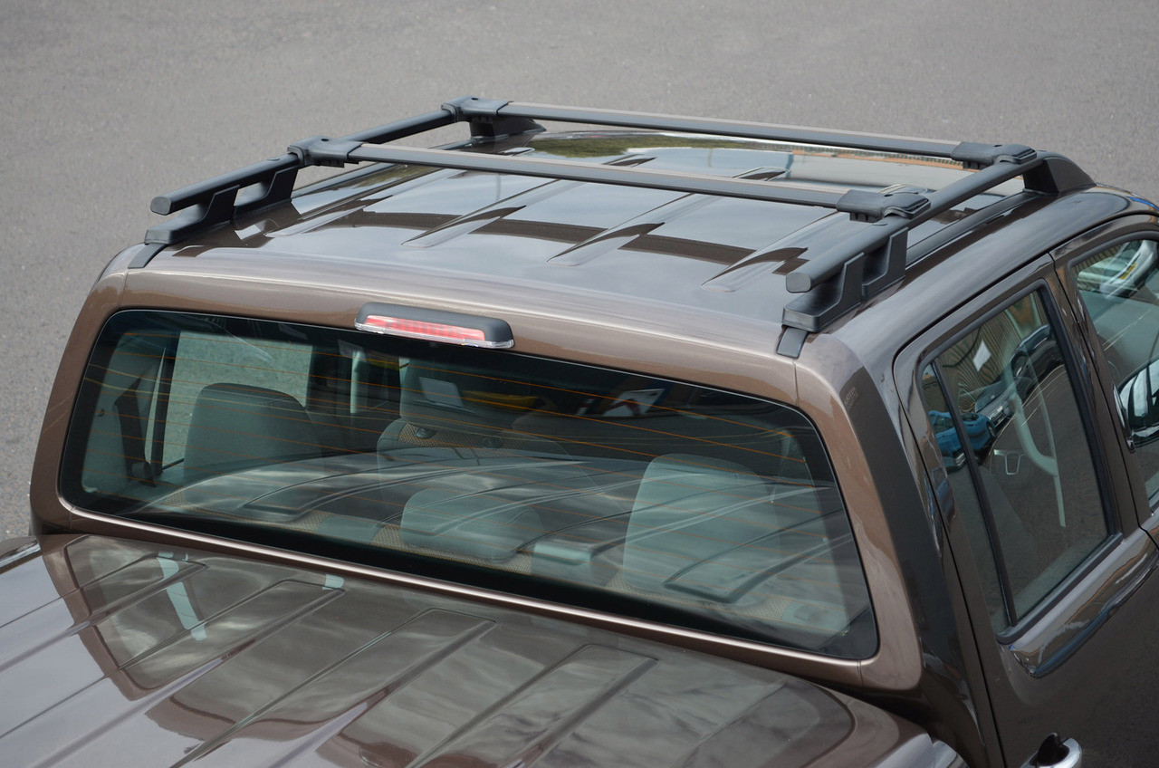 Black Cross Bar Rail Set To Fit Roof Side Bars To Fit Volkswagen Amarok (2010+)