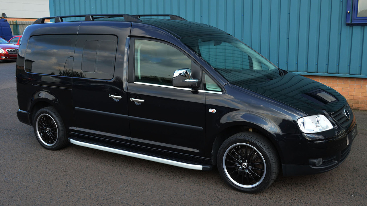 Aluminium Side Steps Bars Running Boards To Fit SWB Volkswagen Caddy (2004-15)