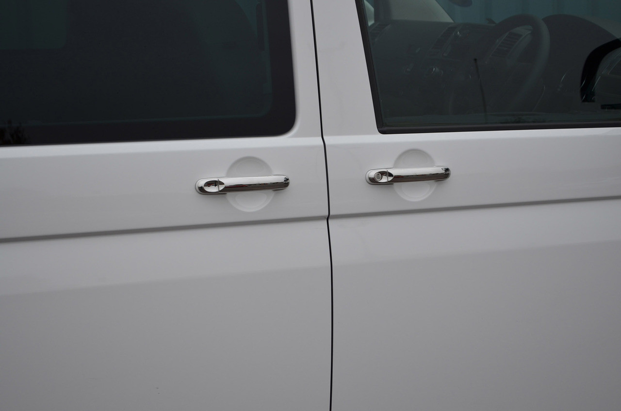 Chrome Thin Accent Door Handle Covers Trim To Fit Volkswagen Caddy (2004-15)