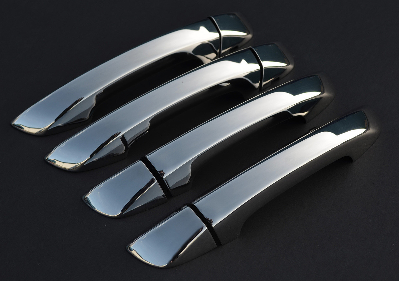 Chrome Door Handle Trim Set Covers To Fit Volkswagen Golf VI 4dr (2009-12)