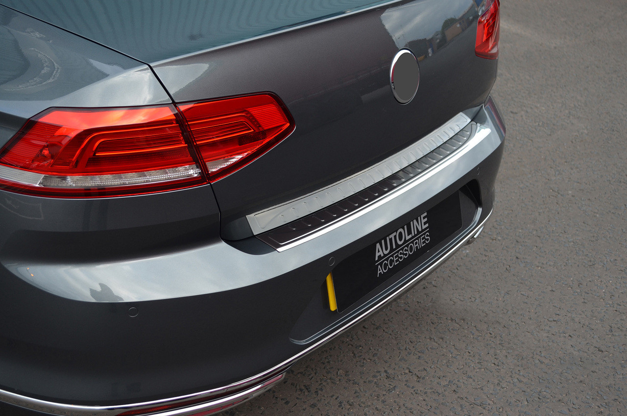 Chrome Bumper Sill Protector Trim Cover To Fit Volkswagen Passat B8 Saloon 16+