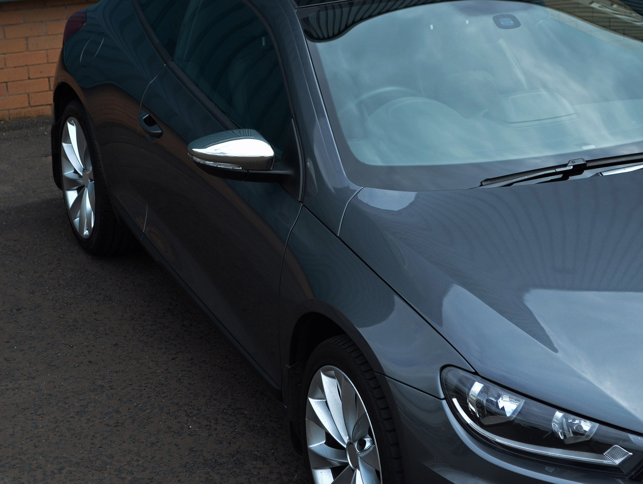 Chrome Wing Mirror Trim Set Covers To Fit Volkswagen Scirocco (2008+)