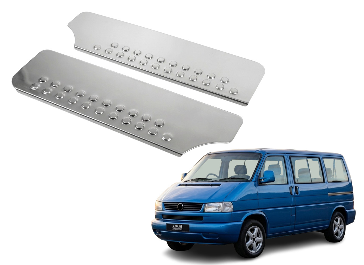 Chrome Door Sill Trim Covers Protectors Set To Fit Volkswagen T4 (1998-03)
