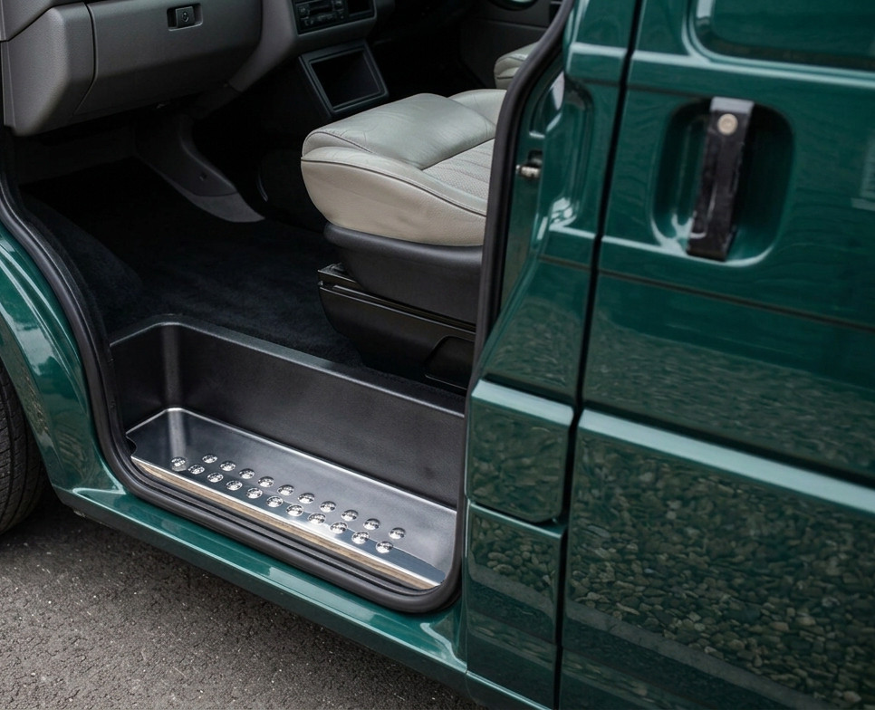 Chrome Door Sill Trim Covers Protectors Set To Fit Volkswagen T4 (1998-03)