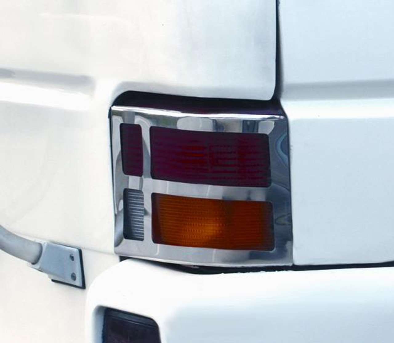 Chrome Rear Tail Light Surrounds Trim Covers Set To Fit Volkswagen T4 (1998-03)