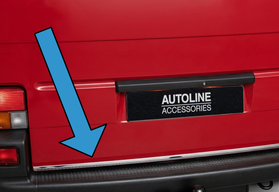 Chrome Rear Door Tailgate Trim Strip Cover To Fit Volkswagen T4 (1998-03)