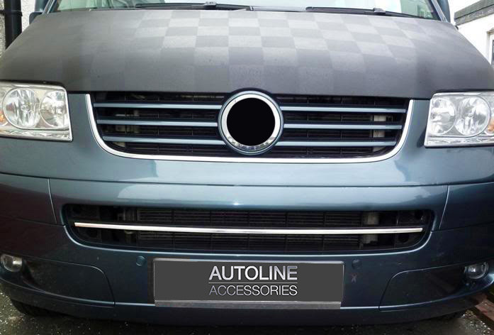Chrome 1Pc Lower Grille Trim Cover To Fit Volkswagen T5 Transporter 03-09