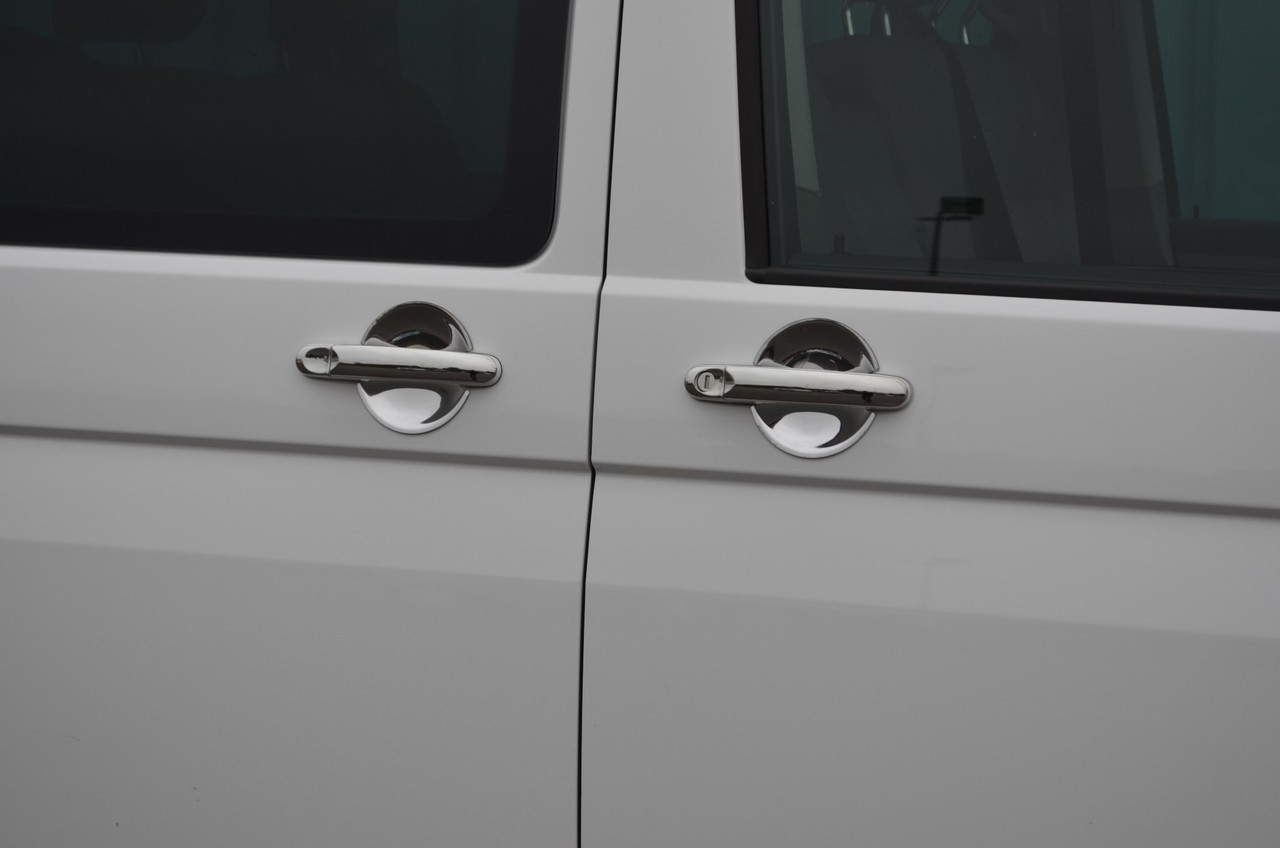 Chrome Door Handle Cups Insert Trim To Fit Volkswagen T5 Transporter (2003-15)