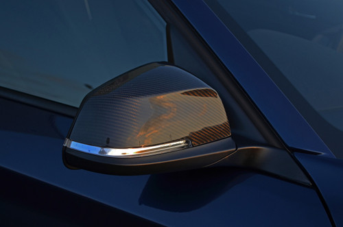 Carbon Fibre Wing Mirror Trim Set Covers To Fit BMW X1 (2012-15) E84