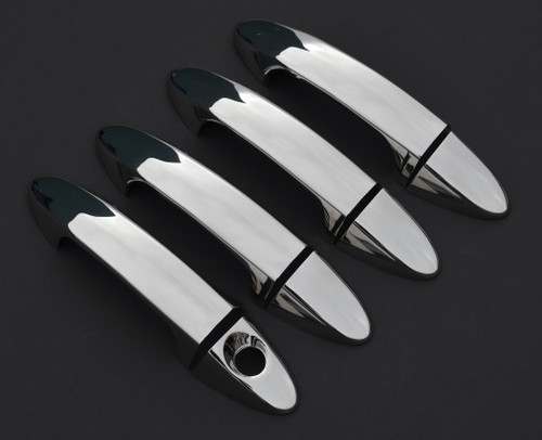 Chrome Door Handle Trim Covers W/O Keyless Ent To Fit Ford Transit Courier (14+)