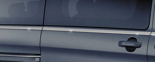 Chrome Side Door Window Sill Trim Covers To Fit SWB Ford Tourneo Custom (2012+)