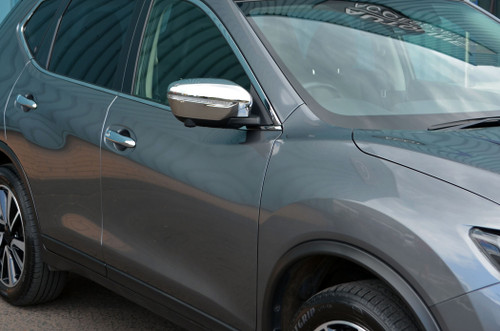 Chrome Wing Mirror Trim Set Covers To Fit Nissan X-Trail (2014+)