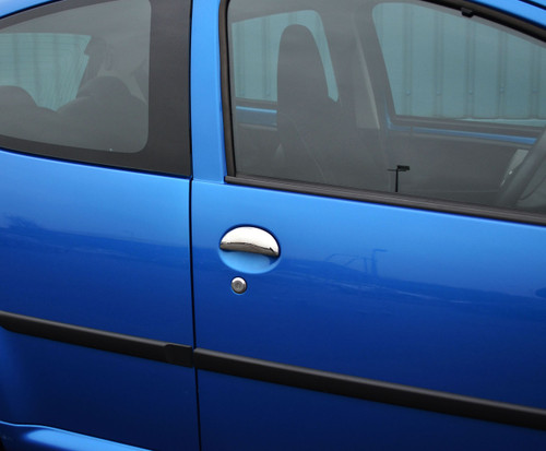 Chrome Door Handle Trim Set Covers To Fit Peugeot 206 2dr (1998-12)