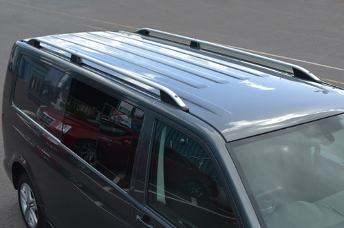 Roof Rack Rails Side Bars Set To Fit LWB Volkswagen T6 Transporter (2016+)