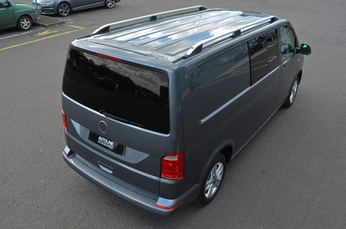 Roof Rack Rails Side Bars Set To Fit LWB Volkswagen T6 Transporter ...