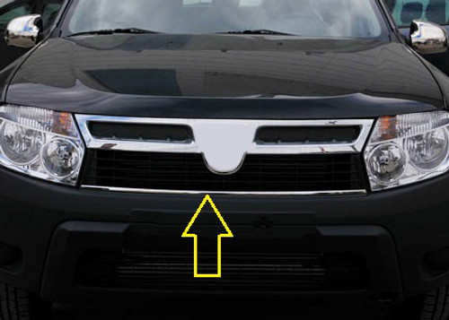 Chrome Front Grille Accent Trim Cover Strip To Fit Dacia Duster (2010-12)