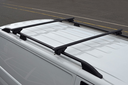 Black Cross Bars For Roof Rails To Fit Ram Promaster City (2015+) 100KG Lockable