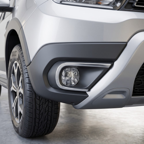 Chrome Fog Light Lamp Trim Covers Set To Fit Dacia Duster (2018+)