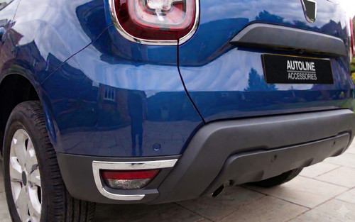 Chrome Rear Reflector Fog Light Trim Covers To Fit Dacia Duster (2018+)