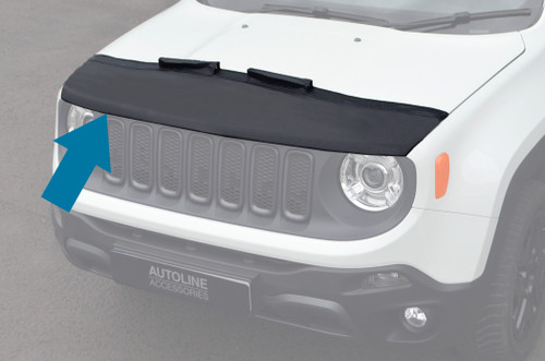 Black Front Bonnet Bra / Protector Half Version To Fit Dacia Duster (2018+)